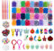 LauCentral Loom Twist Bands Kit, 2300+ Premium-Qualität in 30 einzigartigen Farben mit anderem Zubehör und robuster Aufbewahrungsbox, Kinder-Mädchen, elastisches Armbandherstellungs-Set als Geschenk,