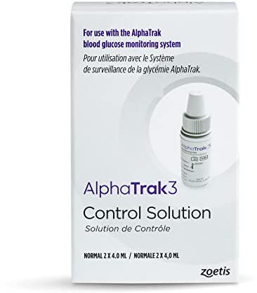 AlphaTrak 3 Solutions de contrôle pour Compteur de glycémie AT3 2 flacons de 4 ML
