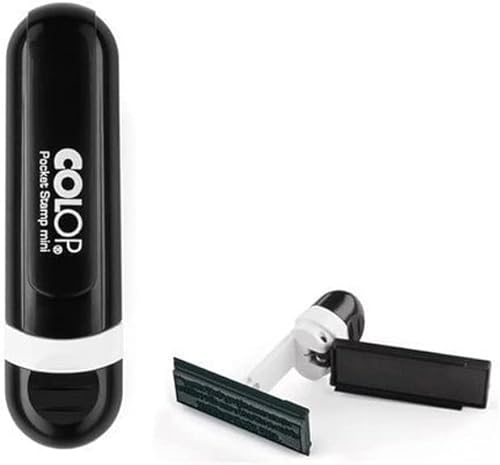 Mini Stempel zum mitnehmen Colop Pocket Stamp Adresse Firmen Wunschtext eigener Taschenstempel Text Personalisierbar Konfigurieren Geocaching Schwarz