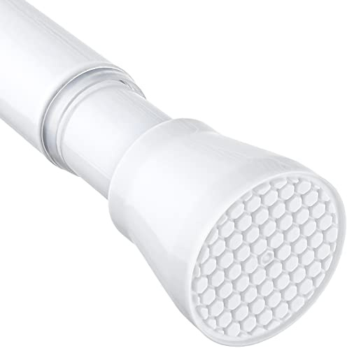 Bastone per tende a tensione bianca per finestre da 71 a 122 cm, asta per tende a molla a pressione espandibile regolabile senza foratura, asta per tenda da 7/8 pollici per camera da letto, porta