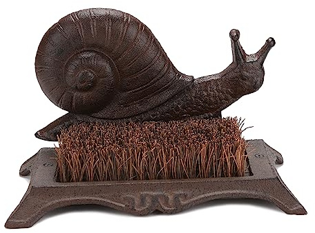 BRASSTAR Cast Iron Snail Shoe Boot Scraper Brush for Farmhouse Garden Door Shoe Clean & Decor TQGJPT466