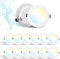 Grebeam 12 er 7W LED Einbaustrahler 230V Flach, 630lm LED Spot Badezimmer, Warmweiß Neutralweiß Kaltweiß 3000K/4000K/6000K, LED Deckenspots Ausschnittlochmaß: φ95-110mm