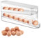 LOMUG Eierhalter für Kühlschrank, Eierspender kühlschrank, 2 Schichten Automatisch Rollender Eierhalter, Rolldown-Eier-Organizer,Platzsparende Eierbox für Küche,Klarem PTE-Material, hält 12 große Eier