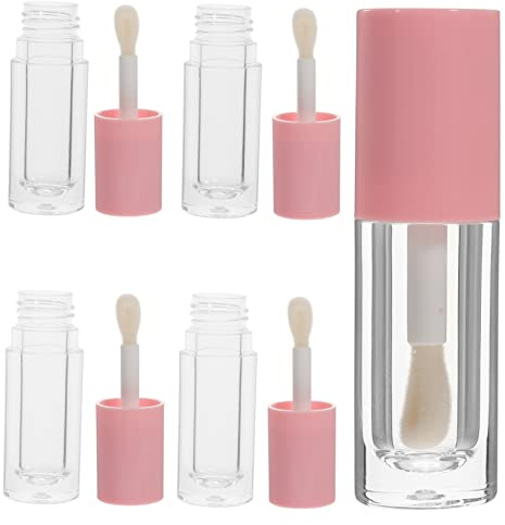OSOLADY Small Lip Gloss Tubes with Wand 6ml 5pcs Mini Empty Lip Balm Containers Travel Use
