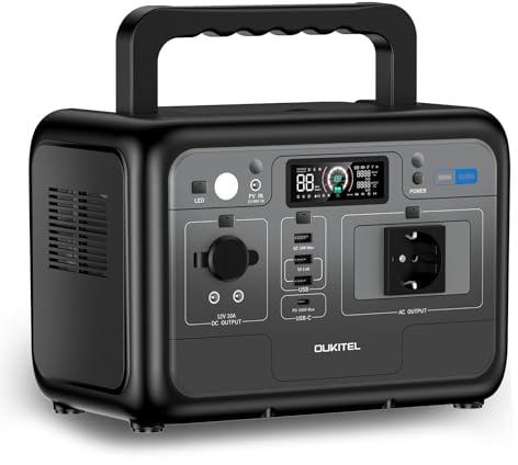 OUKITEL P800E Centrale Elettrica Portatile, 512Wh LiFePO4 Generatore Solare 800W (1600W Picco) AC Uscita, Power Station Ricarica da 0-100% 55 Minuti, Emergenza Elettricità per Campeggio,Viaggi