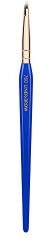 Bdellium Tools Professional Makeup Brush - Golden Triangle 760 Liner/Brow - With All Vegan and Soft Synthetic Fibers, For Eyes & Brows (Blue, 1pc)