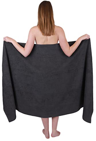 Betz Badetuch groß XXL Berlin Größe 100 x 200 cm Badetücher Saunatuch 100% Baumwolle Graphit