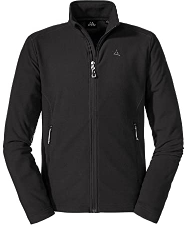 Schöffel Herren Fleece Jacket Cincinnati3, atmungsaktive, leichte Fleecejacke, schnell trocknende Outdoorjacke aus Tecnopile Material, black, 50