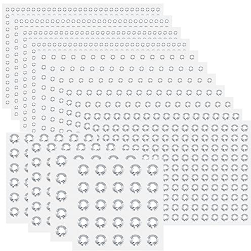 3040 Pièces Autocollants Strass, Autocollants Cristal Adhésifs, Autocollants Pierres Précieuses Bricolage Artisanat pour Décoration Bijoux Visage/Cheveux/Maquillage/Ongles/Festival/Carnaval