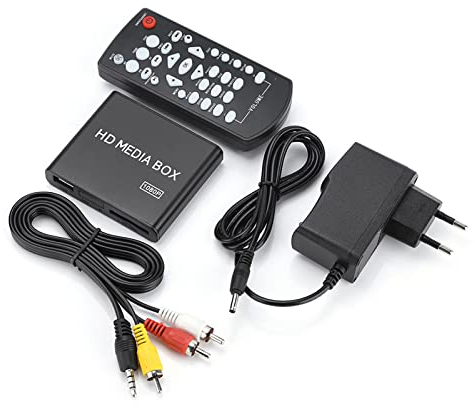 Lecteur Multimédia HDMI, Lecteur Multimédia Numérique HD 1080P, Lecteur Minimédia, Lecteur Multimédia Vidéo TV, Boîtier Multimédia HD, Prend en Charge Les Clés USB, Carte SD,