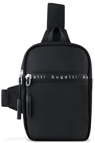 bugatti Blanc Delight Mini Crossbody-Tasche unisex, flache Umhängetasche, schwarz