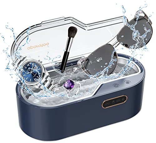 Nettoyeur à ultrasons, 450 ml, nettoyeur à ultrasons, 45 kHz, 4 modes de nettoyage de la minuterie pour lunettes, montres, boucles d'oreilles, prothèses dentaires, pièces de monnaie, bijoux, bagues