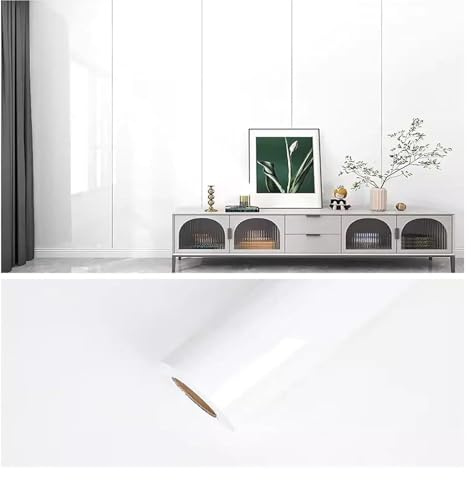 Tapeter med träeffekt, Kitchen Peel Stick Backsplash väggpanel, självhäftande bakgrundsvägg dekorativ(Wit)