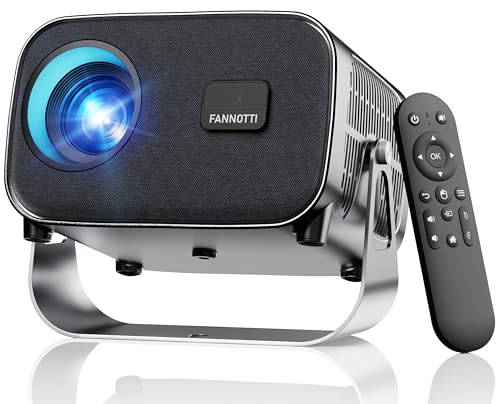 Proyector inteligente con WiFi y Bluetooth, proyector portátil nativo 800ANSI 1080P, aplicaciones integradas, Keystone automático y proyector de películas de enfoque eléctrico para cine en casa
