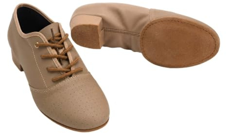 GICIR Zapatos de Jazz Mujer, Punta Redonda para Clase de Danza y Escenario | Parte Frontal Perforada para Ventilación y Cuello Delgado Ayuda al Movimiento de Tobillo durante Clase