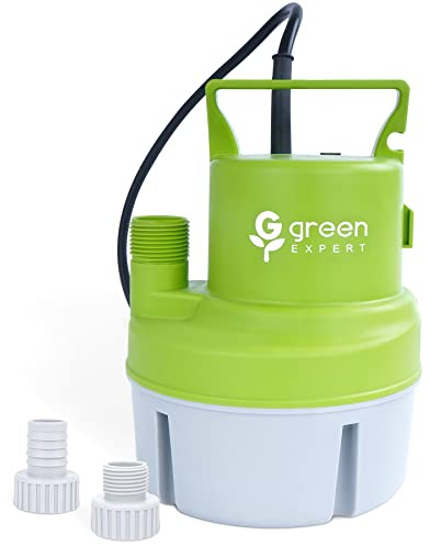 Green Expert Handy Utility Pump Submersible 1/6HP, 25-Foot Long Power Cord, Easy to Remove Water in Pools Hot Tub Flooded House Garden Pond Tankless Heater, Small Backup Pump for Household Drainage