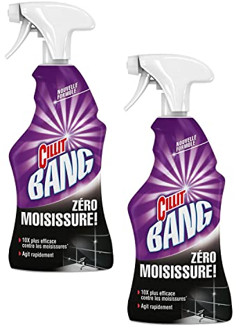 CILLIT Lot de 2 Pistolets Nettoyant Surpuissant Anti-Moisissures - 750 ml