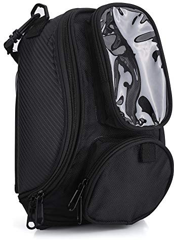 Qiilu Bolso de la Motocicleta, Negro Impermeable Moto Universal Montar Fuerte Tanque de Combustible de Aceite magnético Bolsa