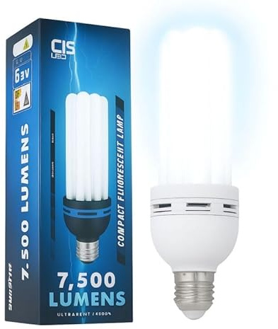 Weedness Växtlampa ESL 250 Watt Energibesparing Tillväxtfas – Sockel E40 6400K Inomhusodling Lampa