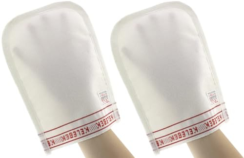OG-ER Türkisches Hammam-Handschuh, Weiß - 2Stück