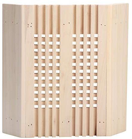 FUZHUI Paralume per Lampada da Sauna in Legno dal Design ad Angolo Quadrato, lucidatura del Bordo Liscio e Accessorio per saune Termiche, Include Protezione della Lampada,