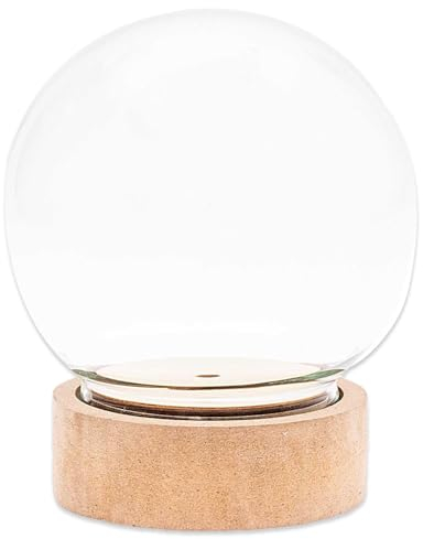 Frida's Wollhaus Rico Design Glas-Dekokugel mit Sockel, Ø 10 cm x 12,5 cm Basteln Handarbeit