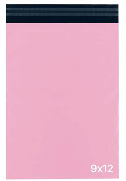 delka Mailing Bags, Durable Pink Poly Mailer Bags, Tear-Resistant Shipping Envelopes for Clothing, Documents, Strong Self-Seal Adhesive, Waterproof & Lightweight (9x12, 50PK)