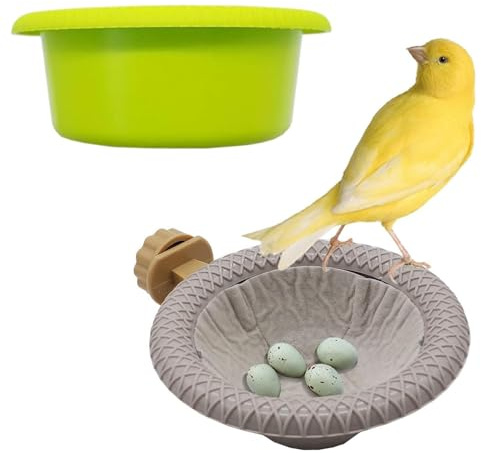 MEISO Vasca da Bagno per Uccelli, Nidi di Uccelli, Appeso Uccello Vasca Da Bagno Doccia, Vasca da bagno Bird, Accessori Gabbia per Uccelli, Bagno per uccelli in Plastica, per Pappagalli Canarini(B)