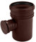 Regenwassersammler für Fallrohr DN100 ø 110 Regensammler Kunststoff Braun Regenrinnen Ablauf für die Regentonne Wassersammler Ausgang DN 50 mit Dichtungen