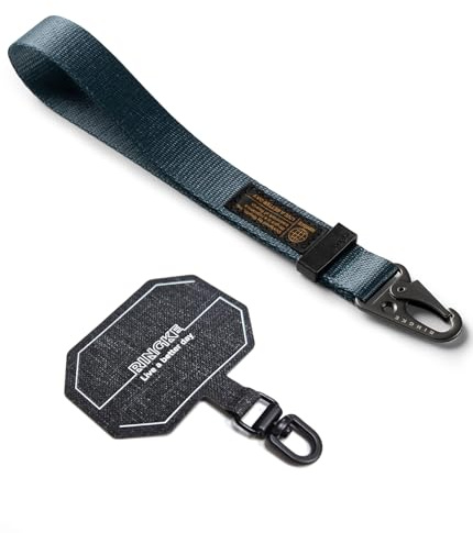 Ringke Holder Link Tactical Webbing Hand Strap, Cinturino da Polso Multiuso Antistrappo per Smartphone - Shadow Blue