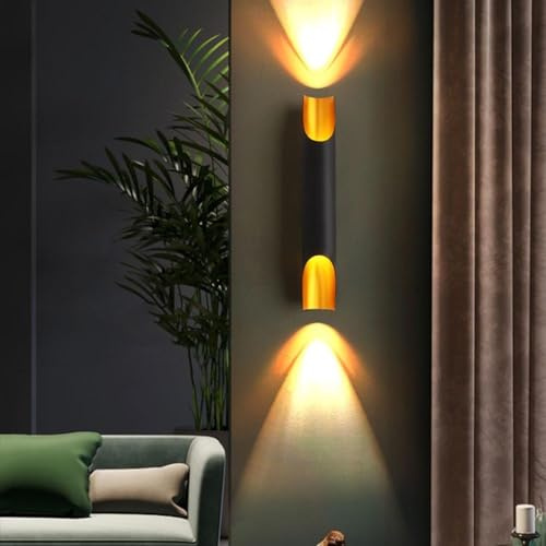 ISCBAFYX Wall Lamps Sconces Industrial Wall Sconces, Black Metal Wall Lights, Cylindrical Wall Lighting Fixtures, G9 light source Wall Lamp for Bedroom Bedside Hallway Living Room Wall Decor-1 pack(1