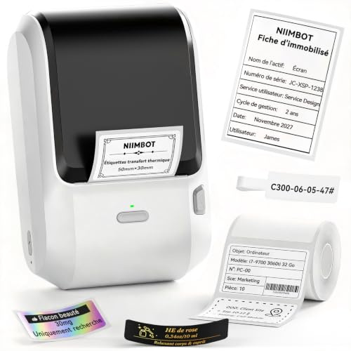 NIIMBOT M3 Étiqueteuse Transfert Thermique 300DPI, Impression Couleur