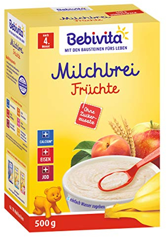Bebivita Milchbrei Frucht, ohne Zuckerzusatz, 2er Pack (2 x 500g)