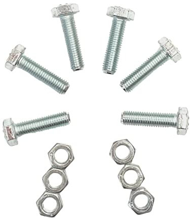 12 pezzi kit 6 Viti M7 x 25 Testa Esagonale e 6 Dadi M7