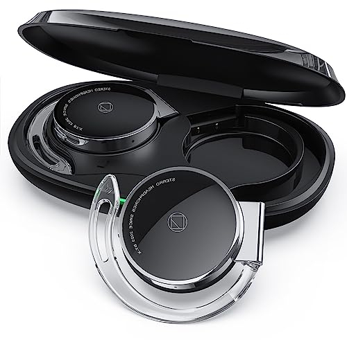 Clip on Auriculares Bluetooth V5.3, Deportes Inalámbricos Auriculare On-Ear con Luz de Respiración, Auriculares Wireless con 4 Micrófonos, Ajuste Cómodo