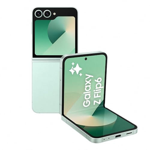 Samsung Galaxy Z Flip6 AI-Smartphone, Simlockfreies Handy ohne Vertrag, 512 GB Speicher, 50-MP-Kamera, Mint, 3 Jahre Herstellergarantie