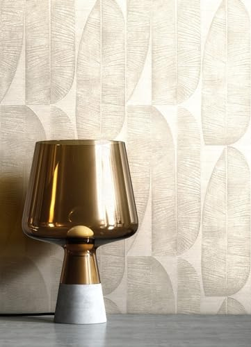 Newroom Tapete Beige Vlies Bananenblätter - Tropisch Modern Dschungel Mustertapete für Wohnzimmer Schlafzimmer