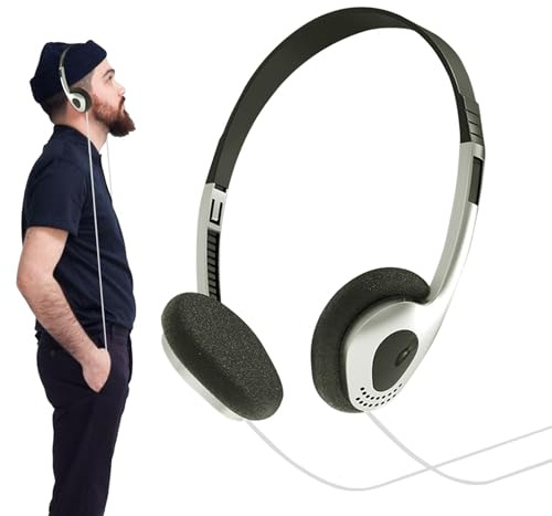 Generisch Retro-Over-Ear-Kopfhörer,Retro-Over-Ear-Kopfhörer mit Kabel | Leichte Kopfhörer | -Stereo-Kopfhörer, tragbar, leicht, Stereo-Vintage-Design für Mobiltelefon, Walkman