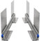 BRASOM Auszugsschienen - Schubladenschienen 1400mm, 250kg, 56 inch, mit hohe Bodenmontage und Schubladenhalterungen, Heavy Duty, Lock in/aus Schubladen Schienensystem, Kugellager, links und rechts