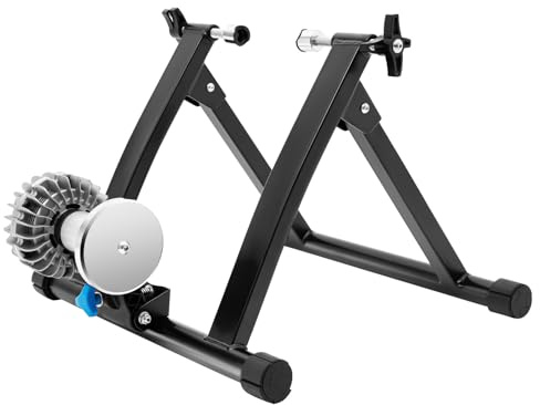 Home Trainer Bicicletta Strada Mountain Bike Fluidico, Supporto Allenamento Interno Acciaio Silenzioso, Resistenza Olio Potenza 900 W Carico 150 kg, Rullo Bicicletta Appartamento Compatibile 26-29