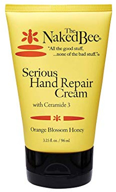 The Naked Bee Orange Blossom Honey Hemp Hand Repair Cream 100ml | Moisturising Cream for Very Dry Hands | Skincare Gift for Women | Ceramide Hemp Hand Repair Cream
