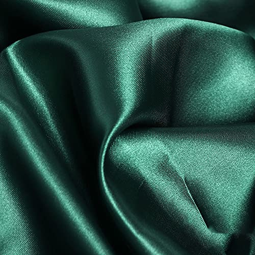 Magnifique d'or Tissu En Satin Tissu De Soie Au Metre Pour Les Tailleurs Les œUvres De ScèNe Et De ThéâTre Les Rideaux Les Robes De Bal Les Robes De Fantaisie Les Robes De MariéE Les(Color:Vert foncé)