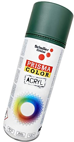Lackspray Acryl Sprühlack Prisma Color RAL 6005M moosgrün matt, 400ml + Bisomo Sticker