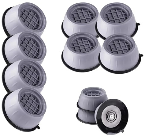 HayEastdor Anti Vibration Pads for Washing Machine, 8 Pcs Washing Machine Support, Anti- Walking Washer Dryer Pedestals Fit All Machines, Shock Absorbing Mat GL010