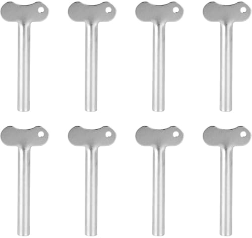 JYTDBCS Metal Tube Squeezer, 8 PCS Metal Toothpaste Squeezer Roller Stainless Steel Tube Squeezer Key Dispenser Tube Squeezer Roller for Toothpaste Cosmetic Oil Cream Paint Squeezer