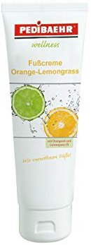 PediBaehr Fußcreme Orange Lemongrass, mit Orangenöl und Zitronengrasöl, 125 ml
