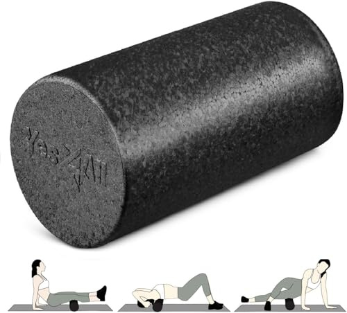 Yes4All Rouleau en Mousse Rond EPP Haute Densité pour le Dos, Rouleau d’Exercice pour Yoga, Pilates & Étirements - 30, 45, 60, 90 cm