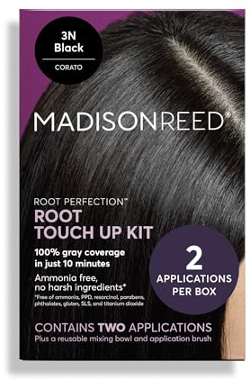 Madison Reed Root Perfection Root Touch Up Kit – 3N Corato Black, 100% Gray Coverage in 10 Min, Ammonia-Free, 2 Applications