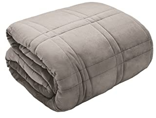 New Velour Velvet Weighted Blanket for Therapy, Sensory, Anxiety, Autism, Insomnia & Stress Relief - Premium, Comfortable, Soft & Relaxing (Silver, 150x200cm - 8kg)