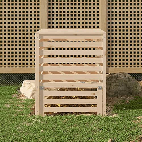Material: madera de pino maciza (sin tratar) - Compostador de madera maciza de pino de 82,5 x 82,5 x 99,5 cm